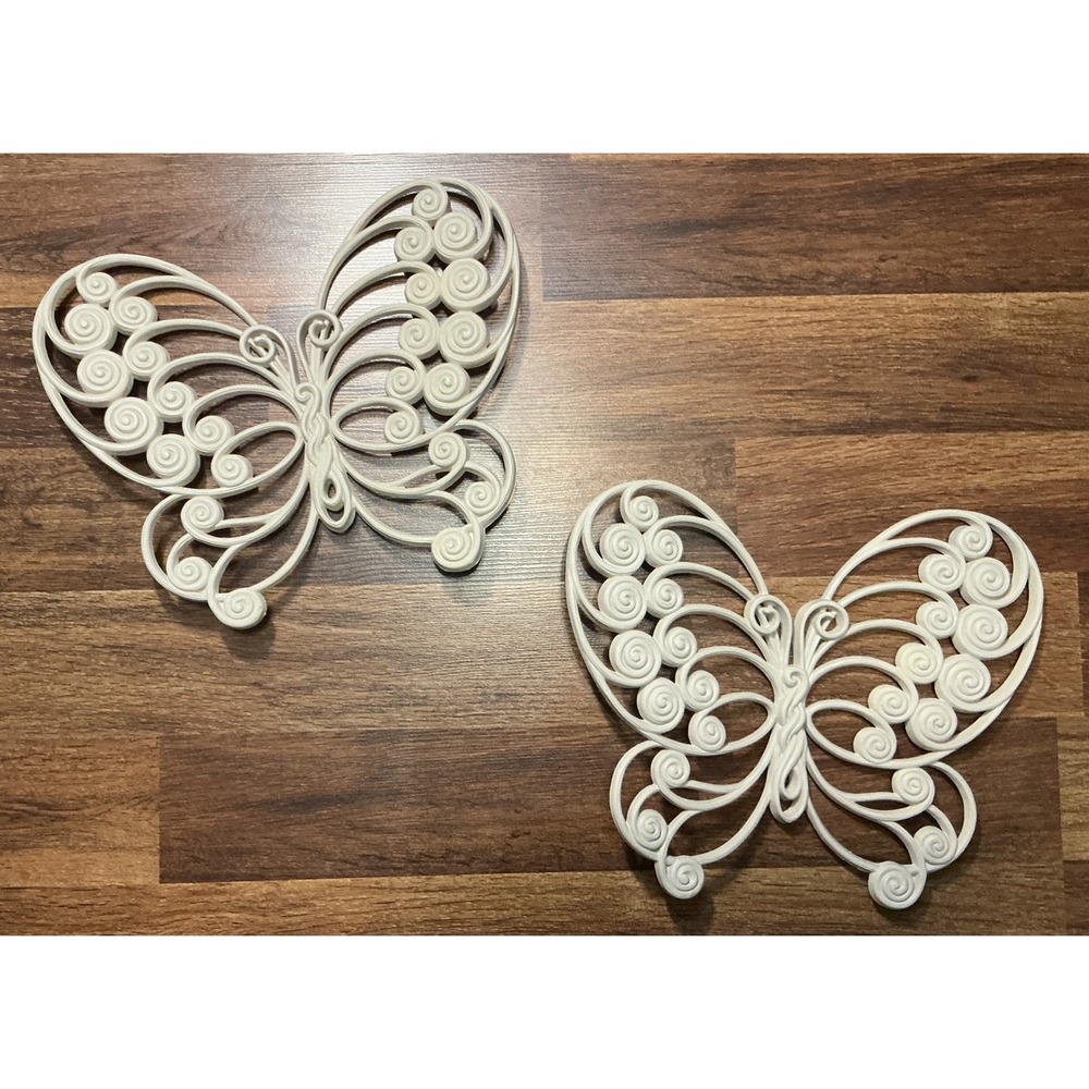 1976 Burwood Products Company Pair of Butterflies #1629 Wall Hanging Set